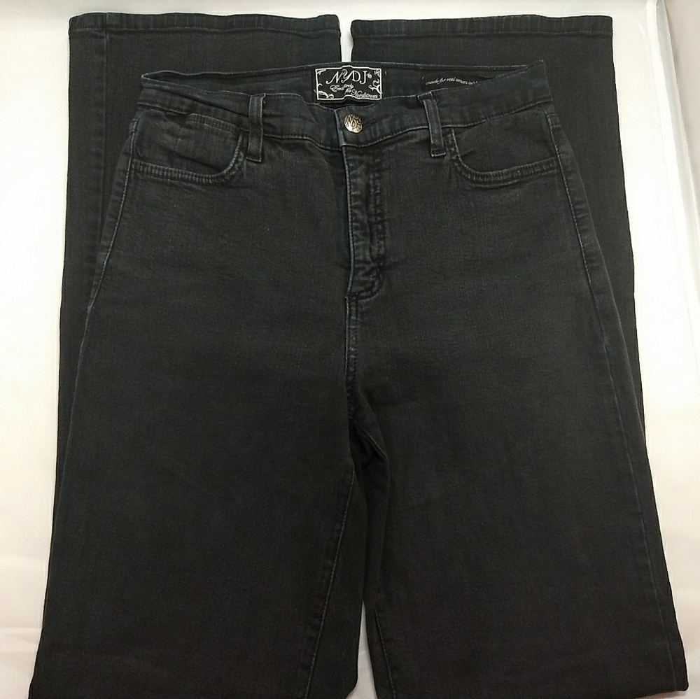 NYDJ Women's Black Bootcut Rhinestone Jeans SZ 4